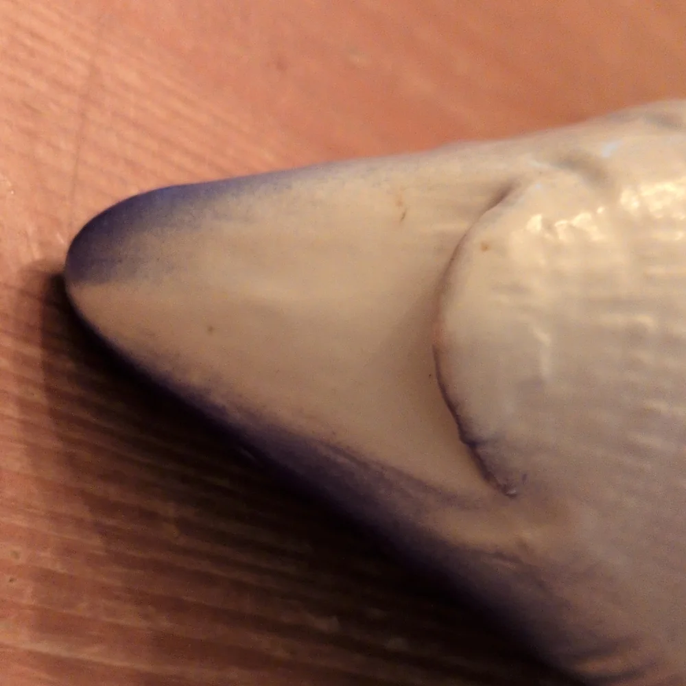Blue and White Shark Aquarium Ornament